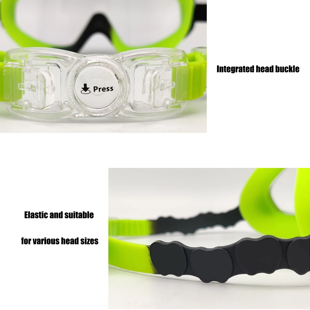 Waterproof Silicone Swimming Goggles For Kids Big Frame HD Swim Glasses Anti-Fog Eyewear Swim Accessories swimming goggles children safety goggles