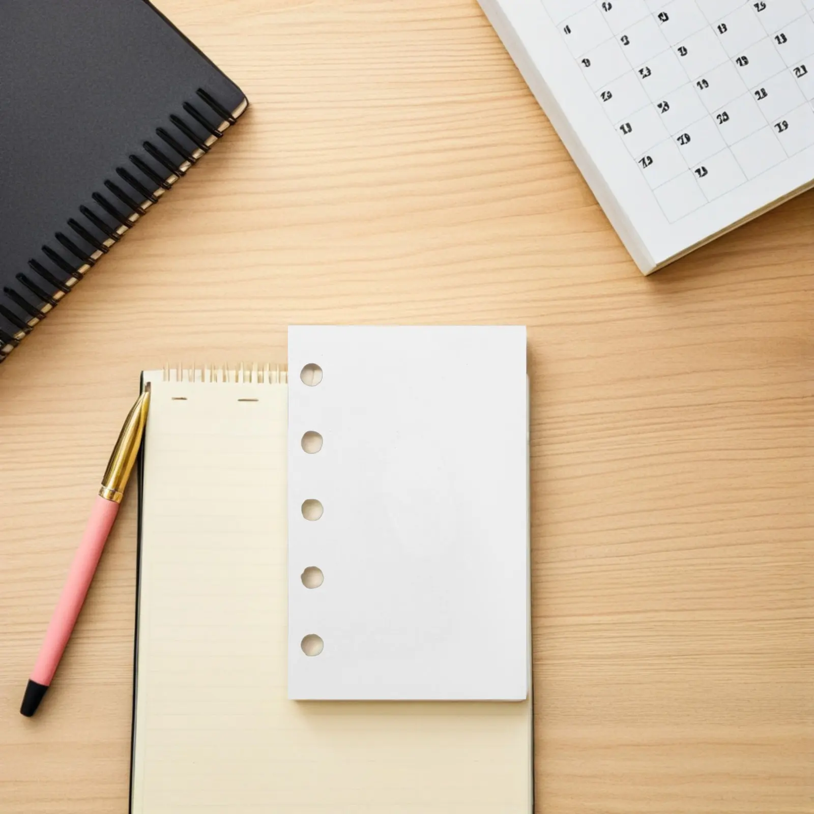 100Pcs 스티커 앨범 바인더 리필 양면 이형지 4.1x2.6 인치 5 링 바인더 시트 스티커 정리 보관함