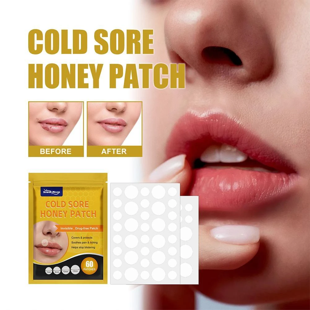 60Pcs Cold Sore Honey Patch Remove Mouth Ulceration Blisters Herpes