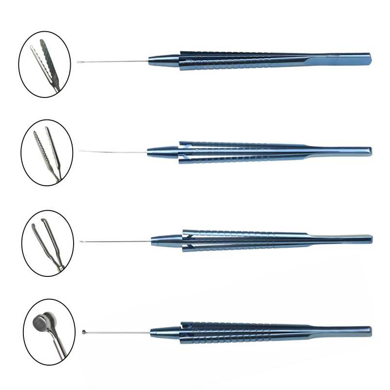 GREATLH Titanium Retinal Capsulorhexis Forceps Intraocular Micro Forceps Fine Head Ophthalmic Microsurgical Instrument