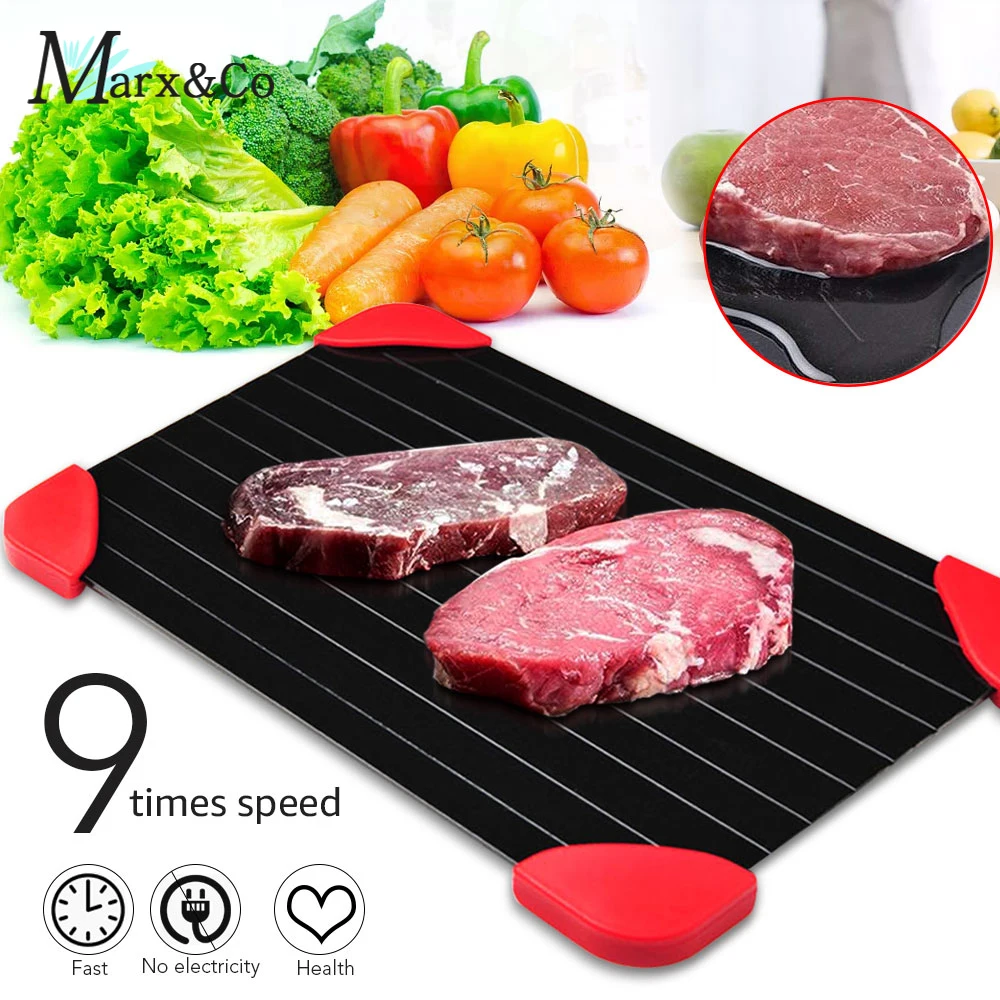 Defrosting Tray Fast Defrosting Tray Thaw Defrost Plate Large Defrost Board Non-Stick Coated Frozen Food Meat Fish Kitchen Gadgets Kitchen Tool