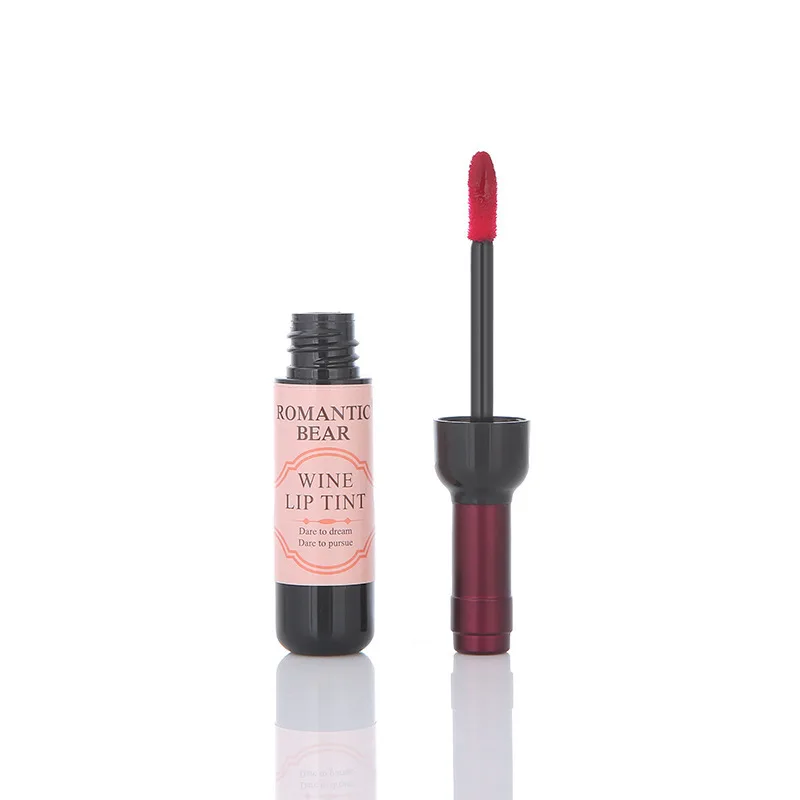 24Pcs Wine Lip Tint 6 colors Waterproof Wine Lip Stain Long Lasting Matte Liquid Wine Bottle Lipstick Lip Gloss for Women Makeup 6