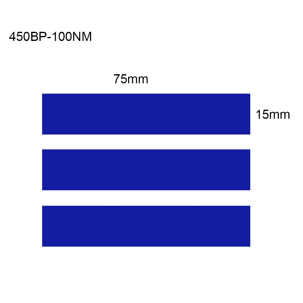 400NM 450NM 500NM Narrow Bandpass Filter Width 100nm 6*6 / 75/86x15mm Thick-1.0MM High Transmittance  1PCS 4