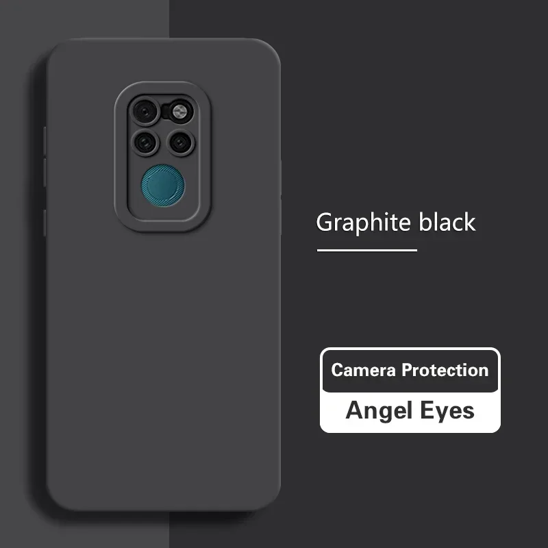 Luxury Soft Liquid Silicone Shockproof Phone Case with Straight Edge Angel Eyes Design