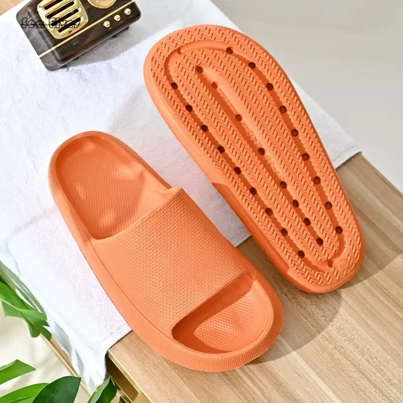 2024 New Shit Slippers for Men's Summer Outwear, Indoor Living, Home, Anti Slip, Household Thick Sole Slippers for Men's Summer kids slippers for boys girls thick sole anti slip cartoon shoes summer toddler flip flops baby indoor clogs beach slippers