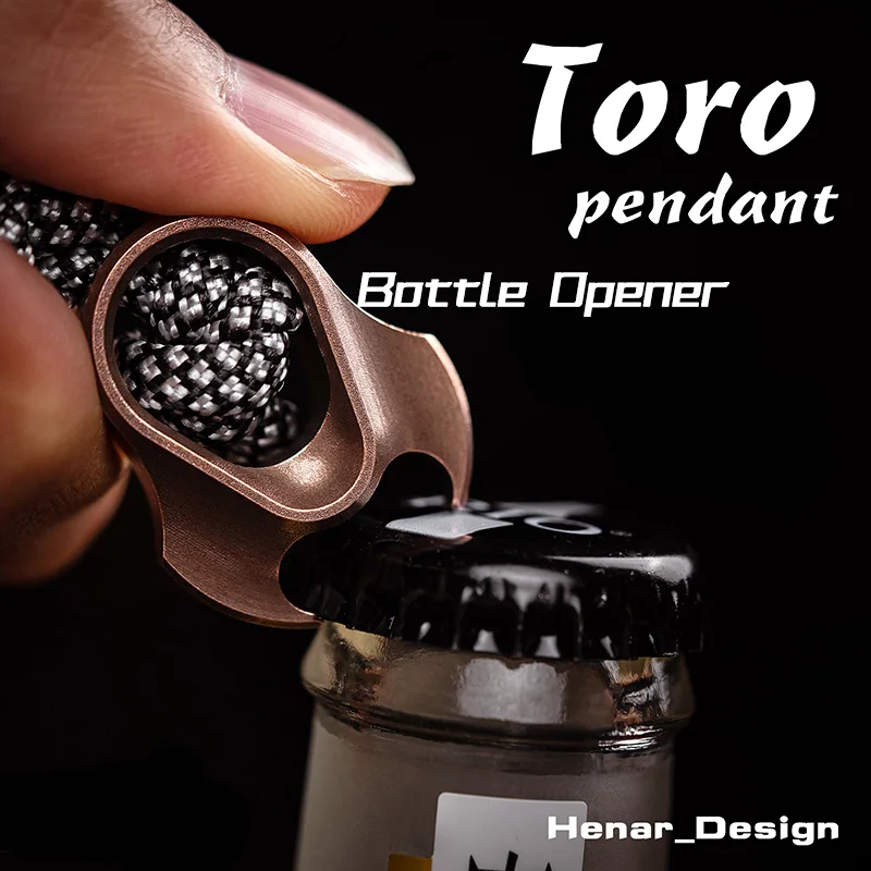 toro-pendant-knife-beads-bottle-opener-titanium-alloy-metal-multifunctional-tools-edc-spinner-diy-accessories