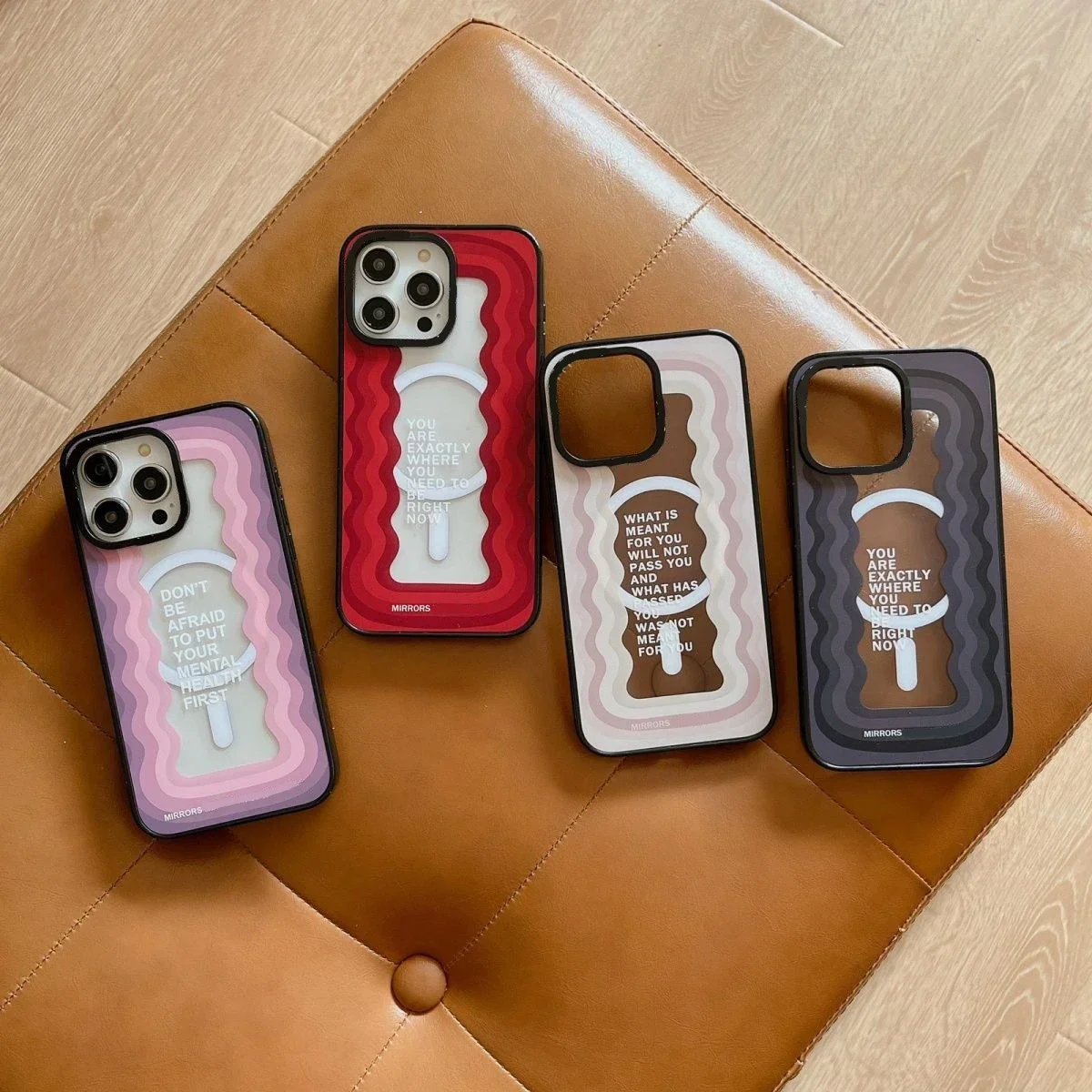 2.0 Version Acrylic Upgrade Border MagSafe Wave Phone Case Cover for IPhone 11 12 13 14 15 Pro Max Case for IPhone 15 Pro Max