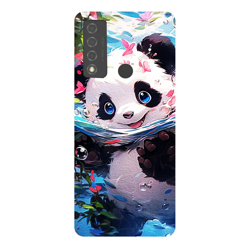 Lovely Panda Wolf Soft Silicone Back Cover