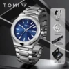 TOMI Luxury Business Men's Watch Gift Box Set High Quality Rose Gold Case Simple and Versatile Quartz Watch Relogio Masculino 1