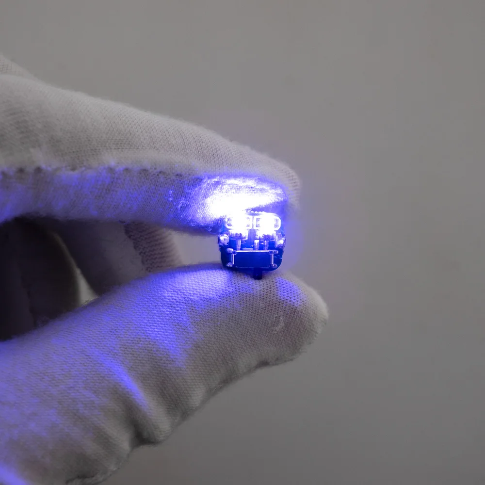 스위치가 있는 듀얼 LED 조명, DIY 모델 제작/건담/인형의 집 장식/디오라마/미니어처 풍경용 무선 램프 (배터리 포함)