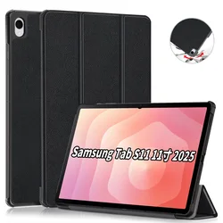 Premium Tri - Fold Protective Tablet Case - 14.6/12.4 Adjustable Cover for Tab S11 11 - inch 2025 (Black)