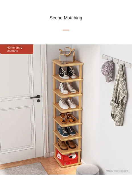 Shoe Shelf Simple Door Household Single Row Slotted Small Shoe Cabinet  Multi-storey Space Saving Corner Storage Shoe Rack - AliExpress