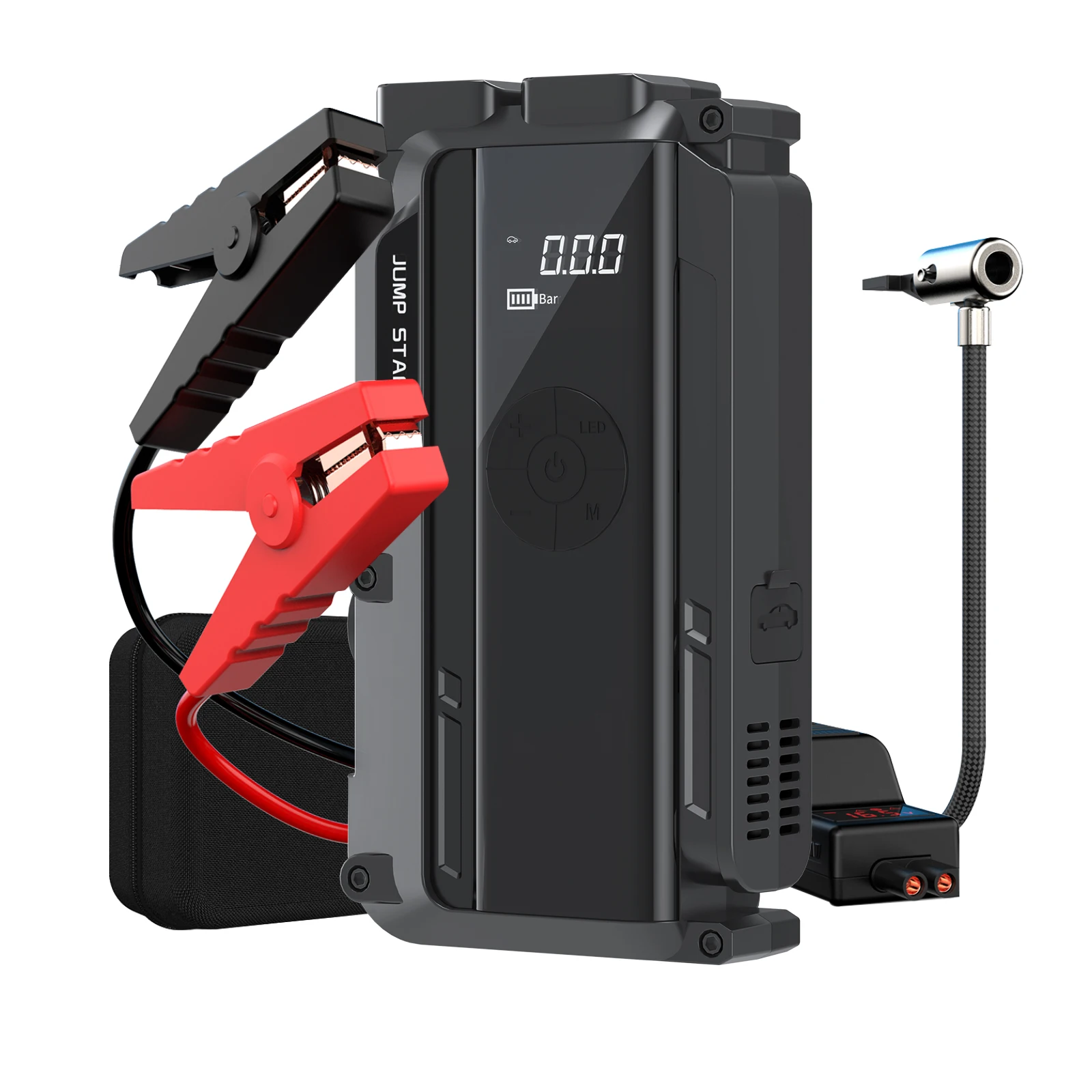 Roadjoy 3000A Portable Car Jump Starter with Air pump LED Light Power Bank Car Battery Charger Booster Buster For 10L 8.0L Start