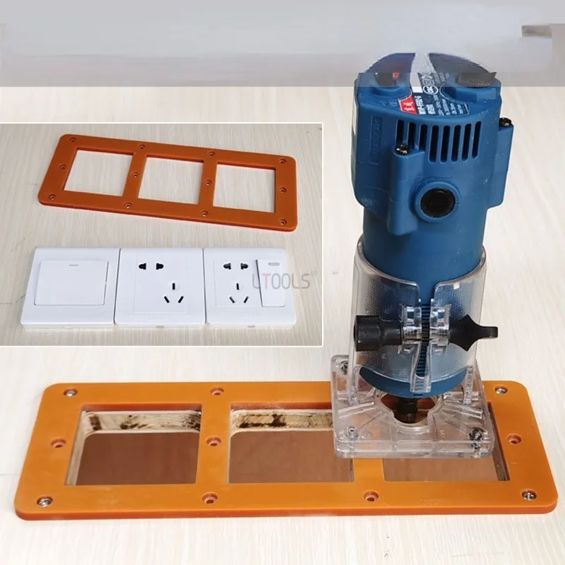 86 Type Wire Box Template Socket Wire Box Trimming Machine Slot and Square Hole Template Installation Mold Woodworking Tools