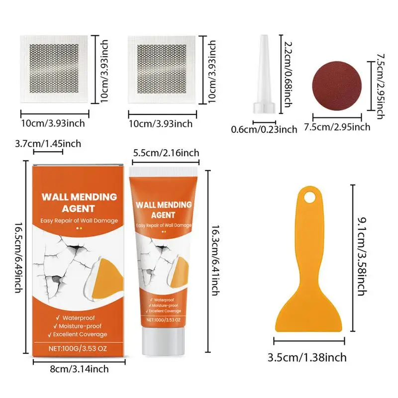 Drywall Repair Kit Spackle Wall Repair Patch Kit With Scraper Wall Patch For Holes Drywall Hole Fill Large Hole