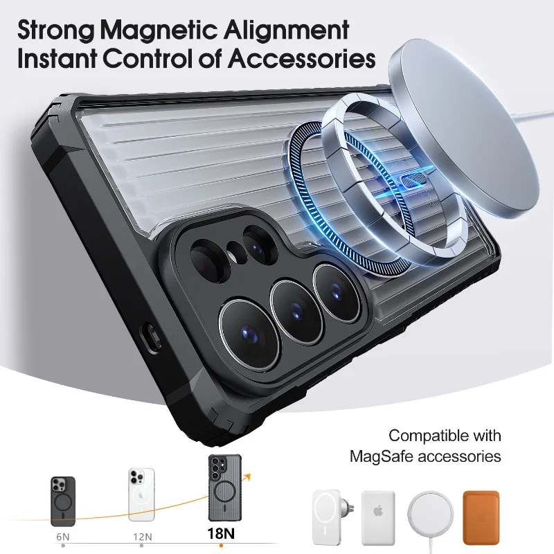 Anti-Slip Seismic Air Cushion Phone Case with MagSafe Compatibility