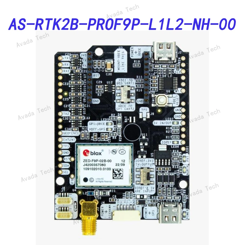 

Avada Tech AS-RTK2B-PROF9P-L1L2-NH-00 RF development tool simpleRTK2B Pro - Dual Band RTK GNSS Board