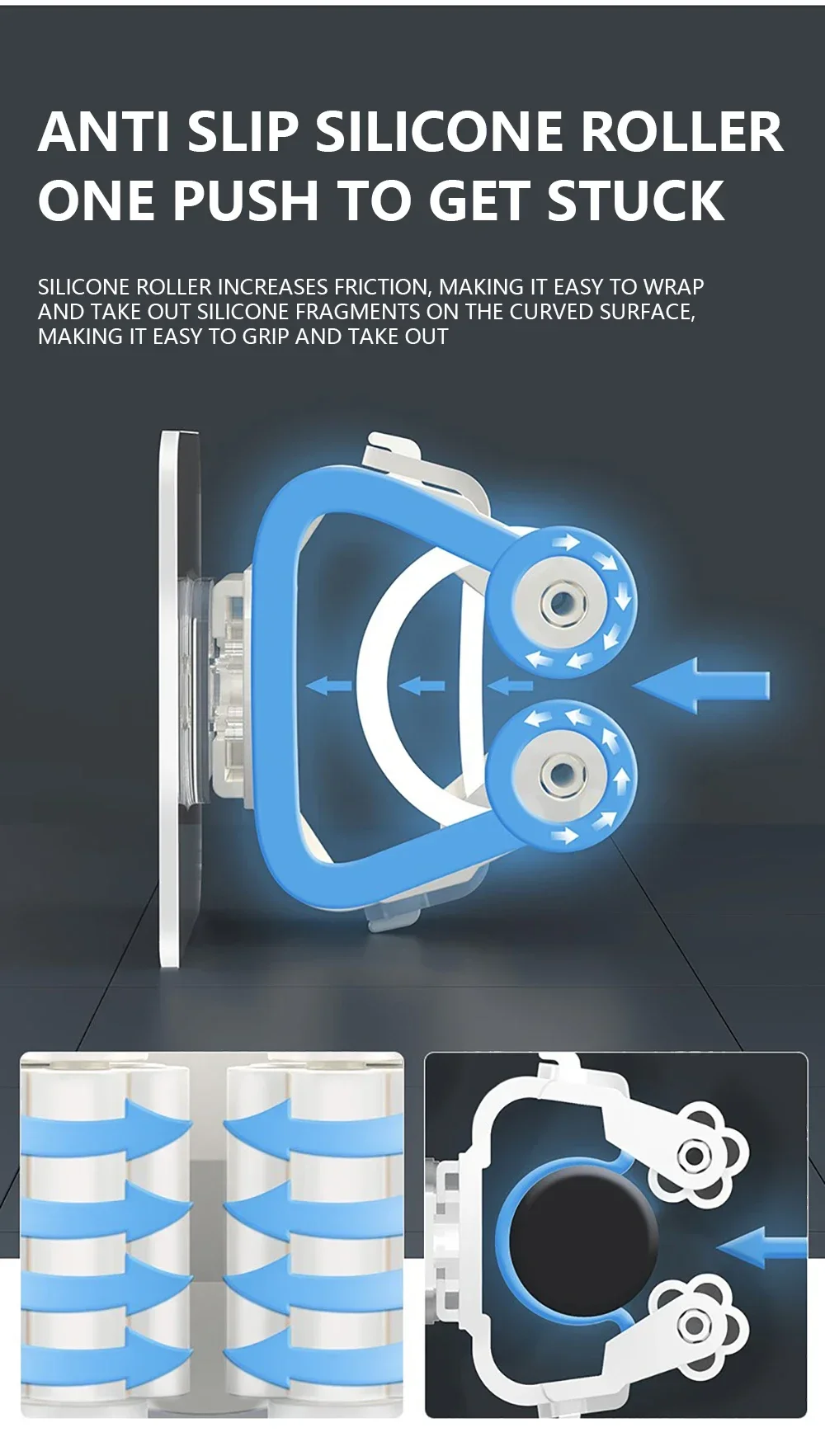 Home Mop Storage Rack Bathroom Suction Hanging Pipe Traceless Hooks Wall Mounted Mop Organizer Holder Waterproof Broom Hanger