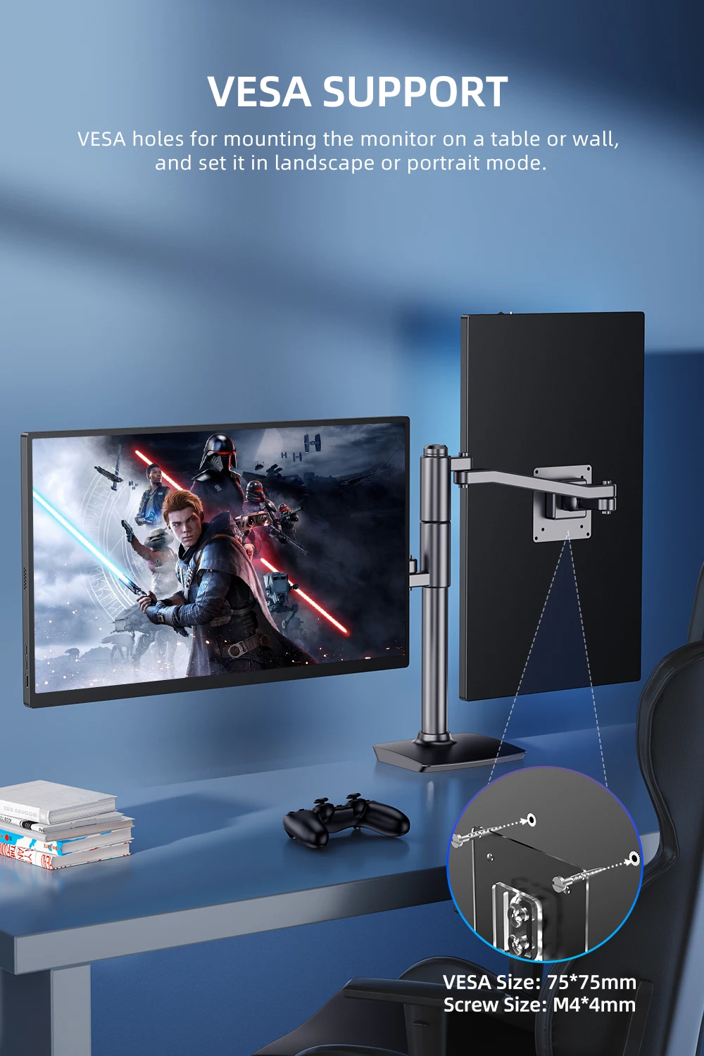 UPERFECT 18.5 ġ 100Hz ޴ Ʈ  1080P IPS HDR  ÷ USB-C Mac PC Xbox PS4/5  HDMI   ° ȭ