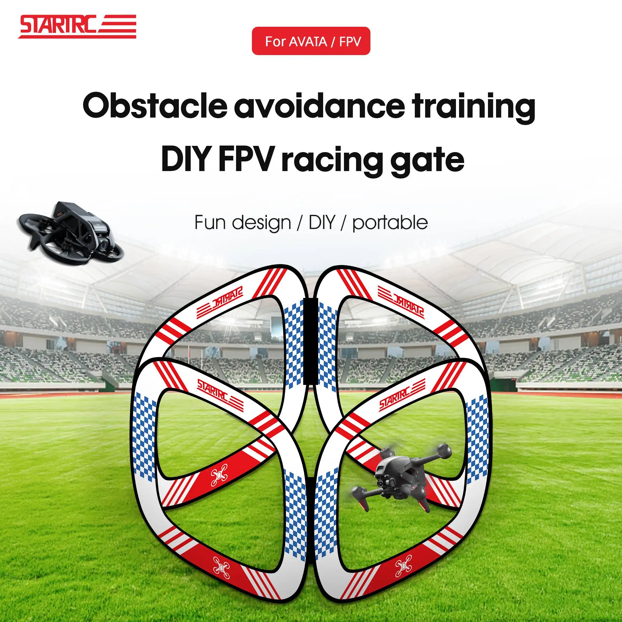 For DJI Avata 2 Drone Racing Obstacle Door FPV Ultra-Portable Race Gates For Quadcopter Racing Drone League FPV Race Gate