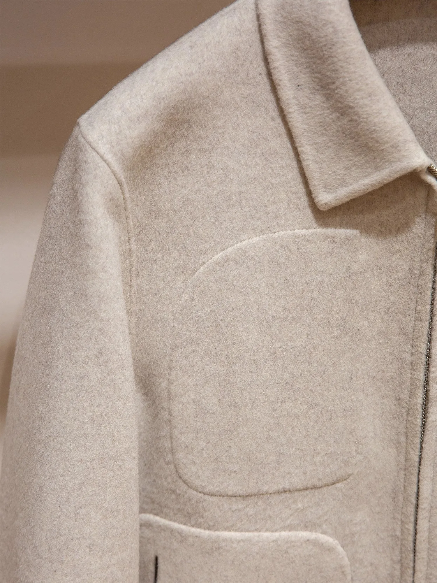 High quality Double-sided wool Keep warm in autumn and winter Gentleman Casual lapel Woolen cropped jacket luxury 5
