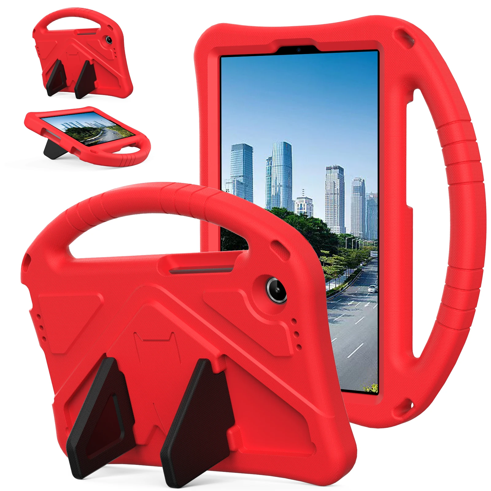 Durable EVA Kids Safe Tablet Case with Handle and Kickstand - Anti-Shock Protection