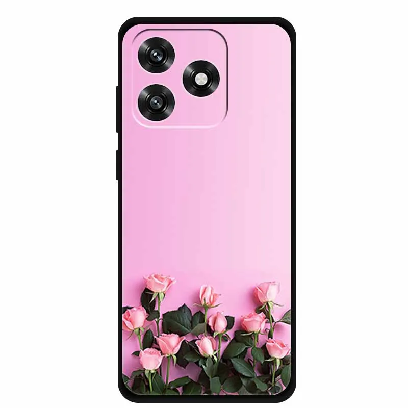 Black TPU Cartoon Soft Silicone Shockproof Case - Protective Back Cover