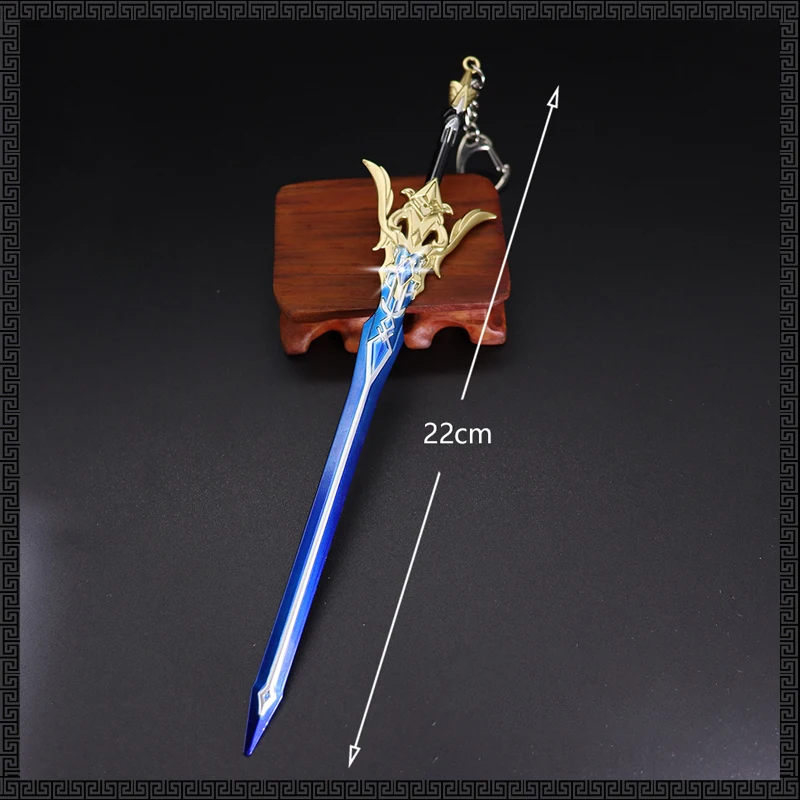 

Периферийные устройства для игры Genshin Impact, 22 см, аниме-фигурка, металлическое украшение, модель оружия, игрушки ручной работы