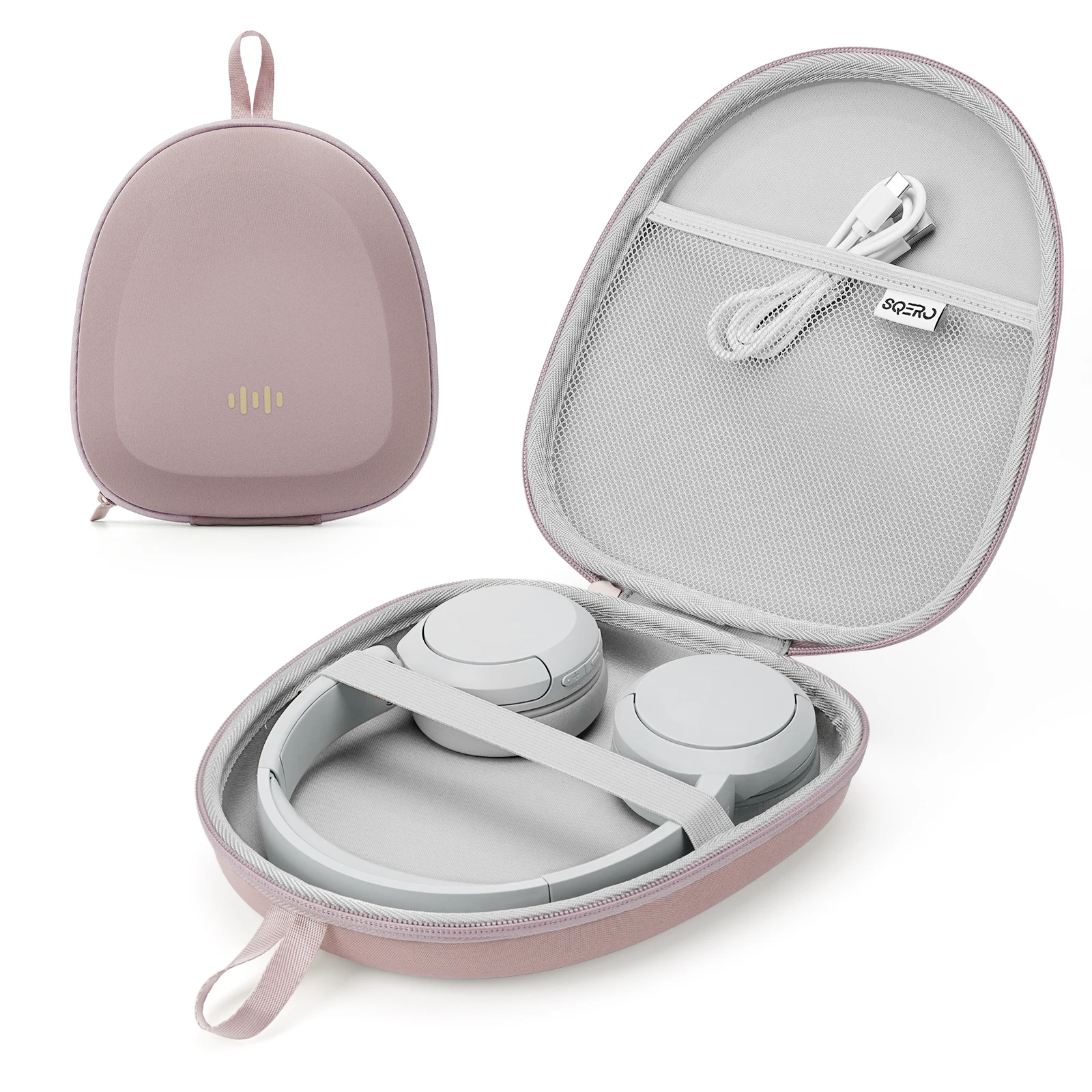 Shockproof & Dustproof Hard EVA Headphone Carrying Case with Multi-Pocket Storage