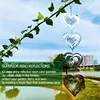 Heart Wind Chime 3D Metal Heart Wind Spinner Hanging Rotatable Heart Wind Spinner Love Spinner For Garden Hanging Ornament 5