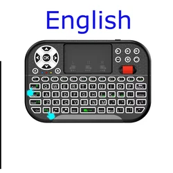 Enhanced Wireless Mini Keyboard with Touchpad & Backlit Dual Mode 2.4G Bluetooth (English - Backlight)