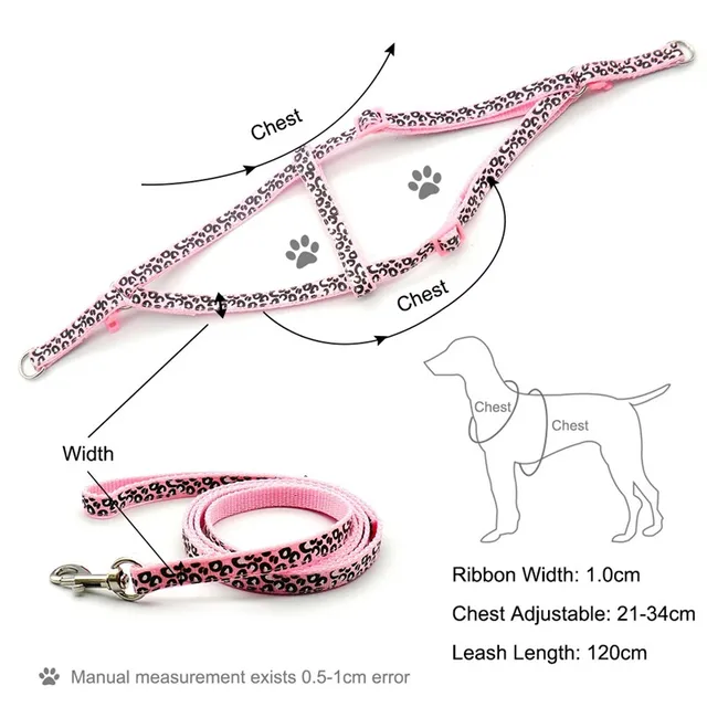 Fashion Small Dog Cat Harness Leash Adjustable Vest Collar Puppy Outdoor Walking Chihuahua Terrier Schnauzer Dogs Accessoires 2