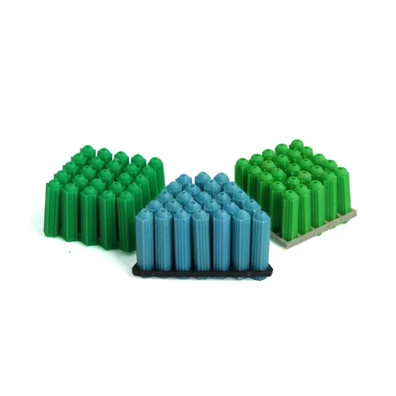 6mm 8mm Green Blue Plastic Expansion Tube/Rubber Plug/Nylon Plunger/Drywall Plastic Wall Plug Anchor Plug Fixing Wall Anchor