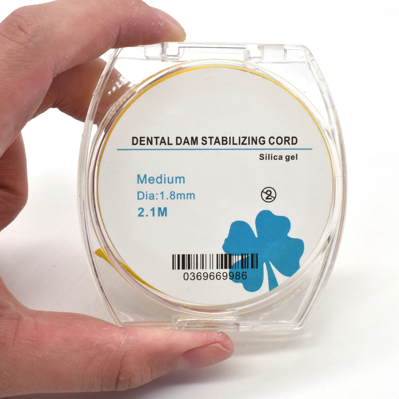 2.1m/Dia 1.8mm Dental Rubber Dam Stabilizing Cord Medium Wedges Clamps