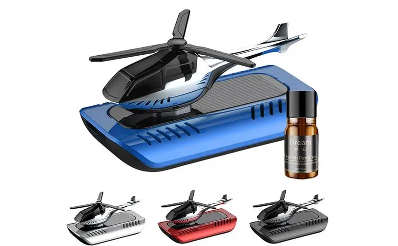 

Автомобильный освежитель воздуха на солнечной батарее, вращающийся на 360 градусов ароматизатор, вращающийся на солнечной батарее, для ароматерапии на приборной панели, вертолете