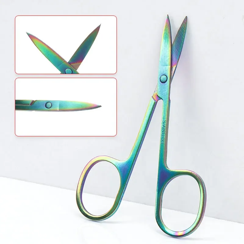 Nail Tools 1 Pc Eyebrow Trimming Scissors Stainless Steel Small Manicure Facial Nose Hair Scissors Women Makeup Beauty Tool