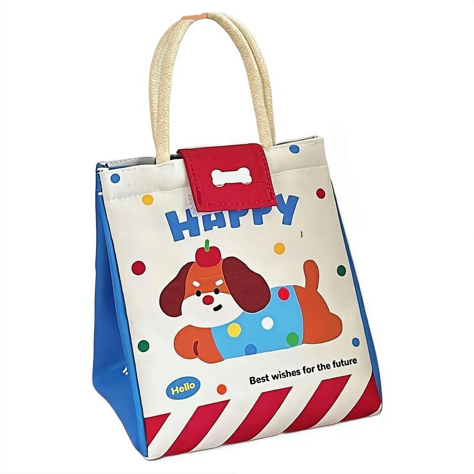 1pc Insulated Lunch Bag Cute Bento Tote Bag Fashionable Thermal Food Container for Offi... - SKU ILB00909 - UGI Packaging