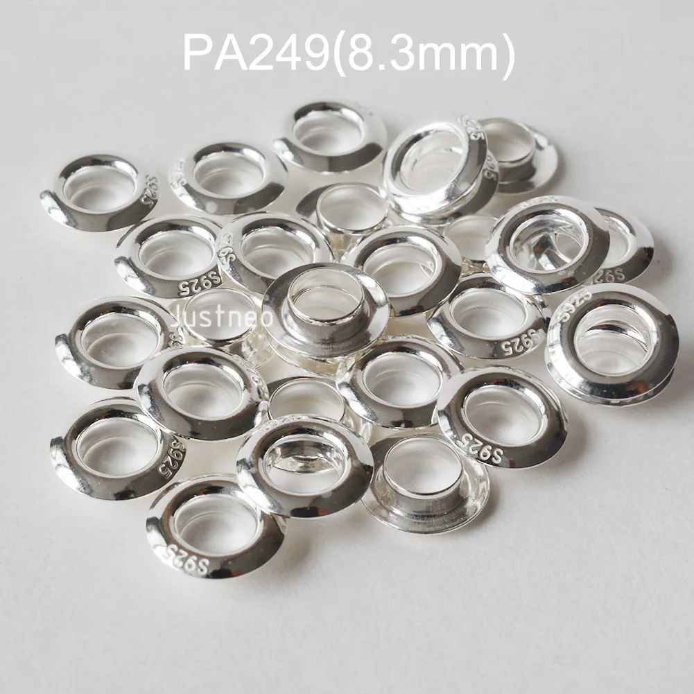 925 Sterling Silver Grommet Eyelet Rivet European Charms Silver Bulk Bead Grommets Cores Eyelets Jewelry Making Eyelet Grommet Ring Metal Eyelet Buttons Metal Rivet Stud
