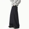 FEWQ Korean Style Men's Denim Pants Solid Color Straight Casual Trousers Wide Leg Loose Male Jeans Menswear Spring 2025 24K1200 5