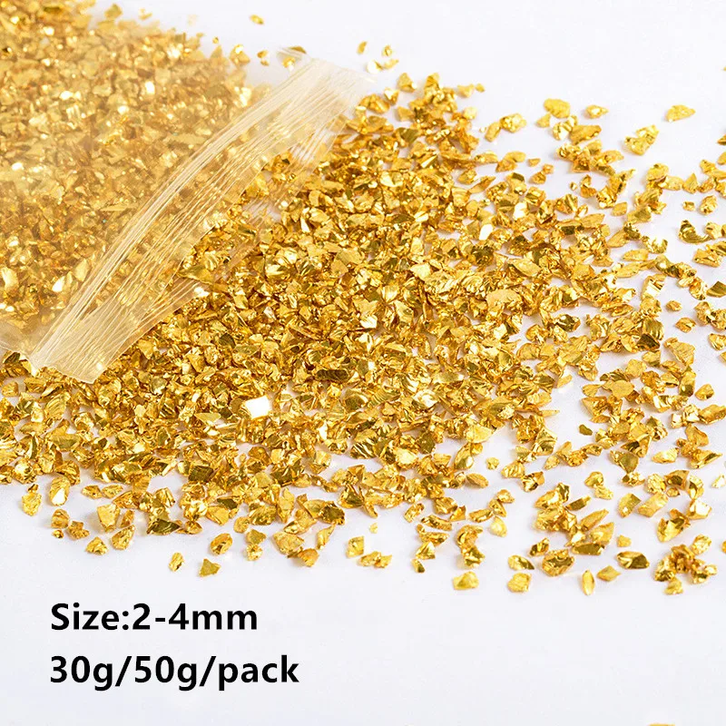 50g Crushed Glass Stones Beads Table Coaster Crystal Resin Mold Filler DIY Nail Art Decor Crafts Broken Stone Mold Fillings