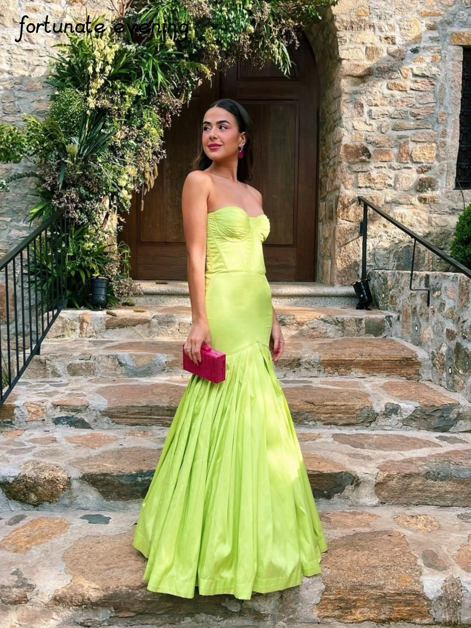 

Fortunate Evening Elegant Vintage Sweet Simple Ruffle Mermaid Customized Formal Occasion Prom Dress Evening Party Gowns