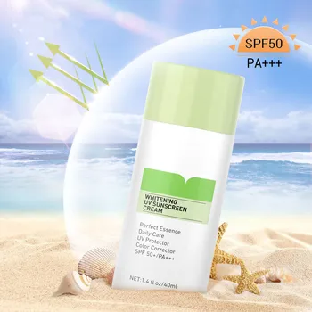 Professional Sunscreen Base Cream Makeup Primer Green/Purple Face Base Foundation Cream Natural Long Lasting Brighten Skin Tone