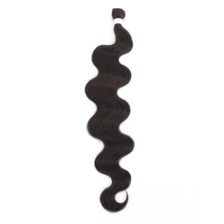 Colorful Body Wave Ombre Blonde Synthetic Hair Extensions - 1pc (Dark brown)
