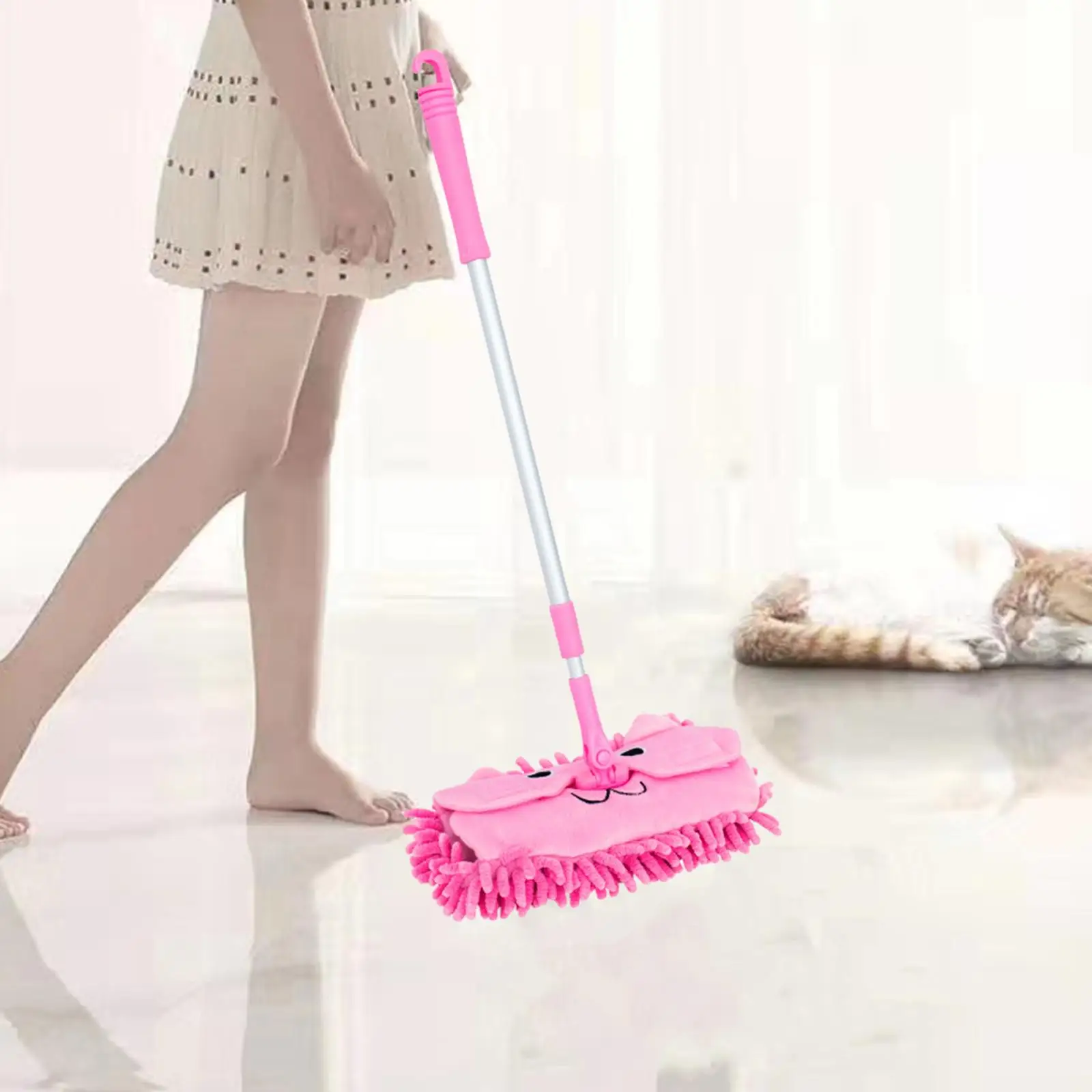 Kids Mini Mop Toy, Children Housekeeping Tool, Kids Household Cleaning Toy for 4