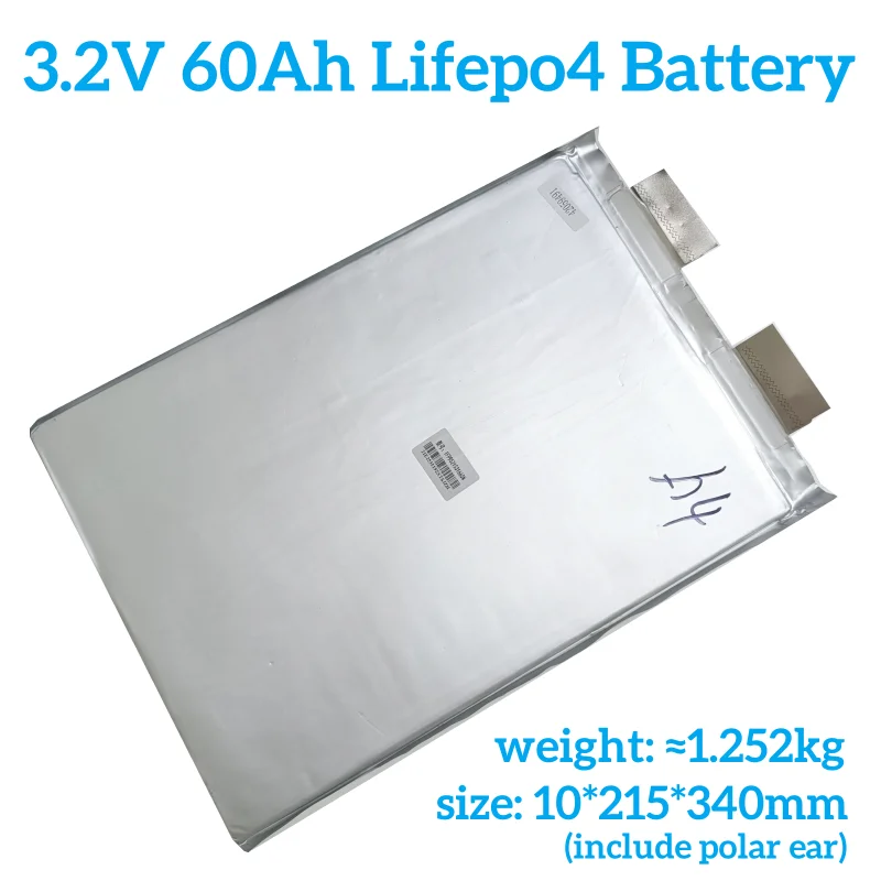 

GTK Lithium Battery 3.2V 60Ah Lifepo4 Prismatic Pouch Cells for DIY 12V 24V 48V 72V 96V 60Ah 120Ah EV Tricycle Boat Battery Pack