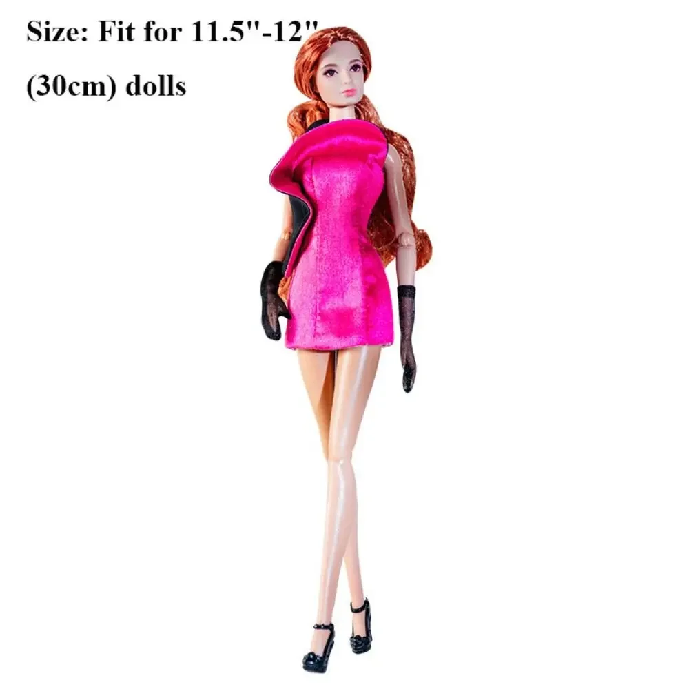Pink Lace Wedding Doll Clothes Suit with Headwear
