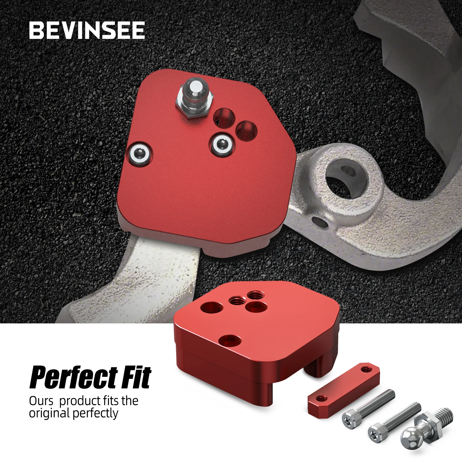 Gear Shifter Car Parts BEVINSEE Adjustable Quick Gear Short Shift Shifter Adapter Kit for Ford Focus MK3 ST 2013 -/RS -