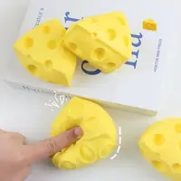 Sticky Cheese Squeeze Toy Slow Rebound Pinch Decompression Vent Antistress Simulation Corn Toy Squishy Slow Rising 1