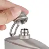 Silverant titanium Titanium Flask Wine Hip Flagon with Screw Cap Clip Ultralight Hydration Flat Bottle for Outdoor Hiking 3