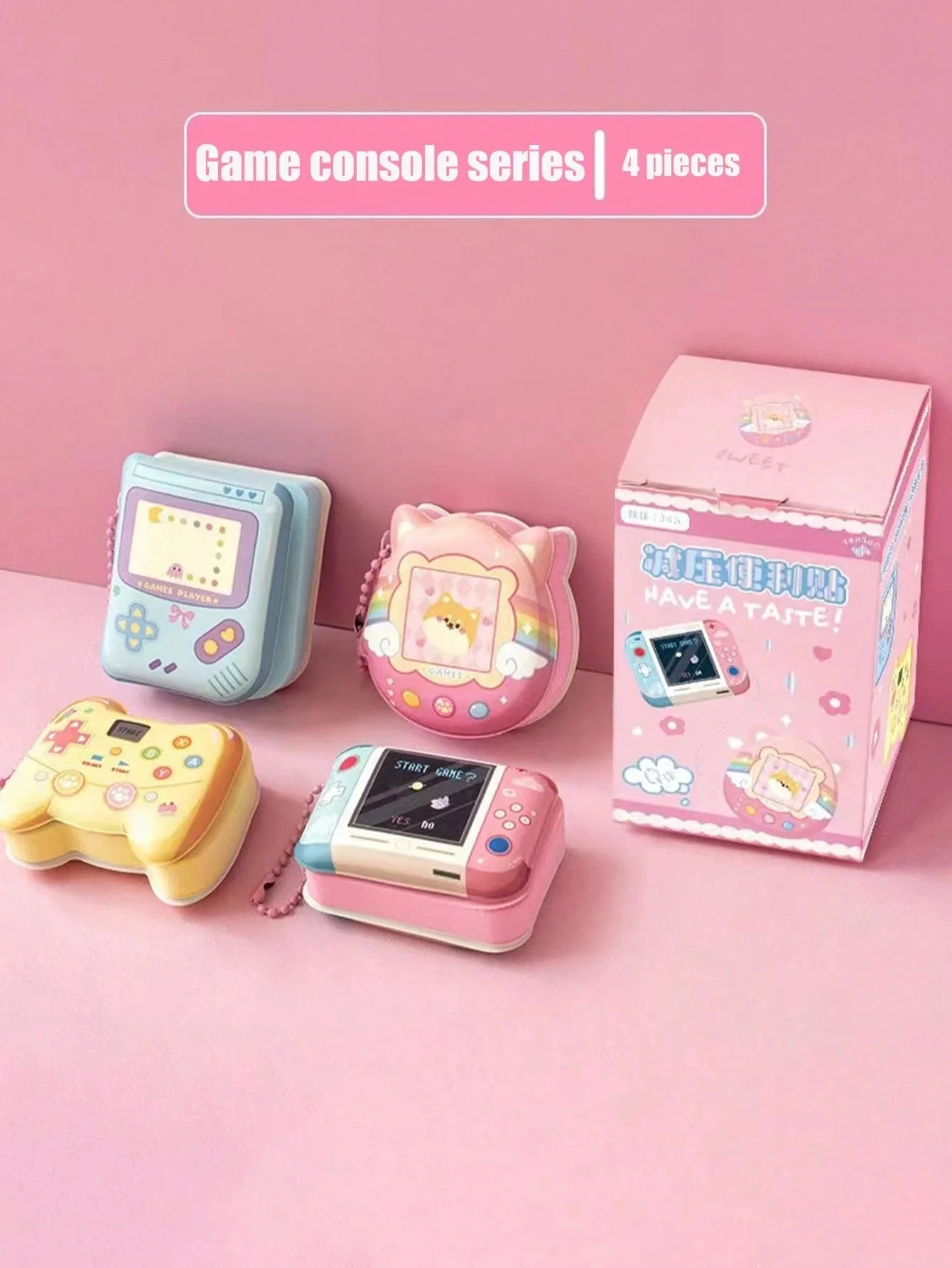 1/4 Stück Notizblock zum Stressabbau, Kawaii-Dessert-Getränkespiel-Serie, Mini-Notizblock mit hängendem Charme, tragbare geformte Notiz A7863 – Detail 8